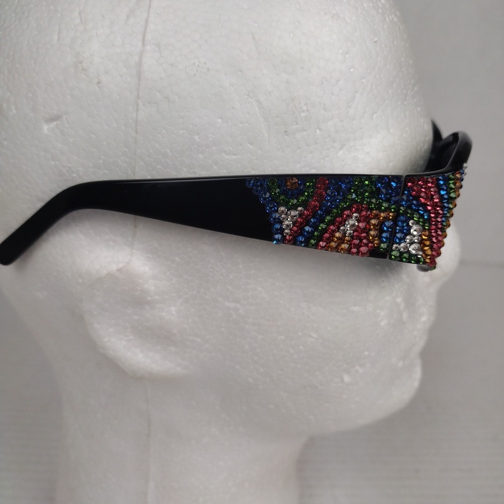 JIMMY CRYSTAL NEW YORK JCS911 BLACK AUTHENTIC SUNGLASSES 59-16 - Picture 4 of 12